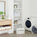 天馬 折りたたみバスケットハンドル付きL ホワイト