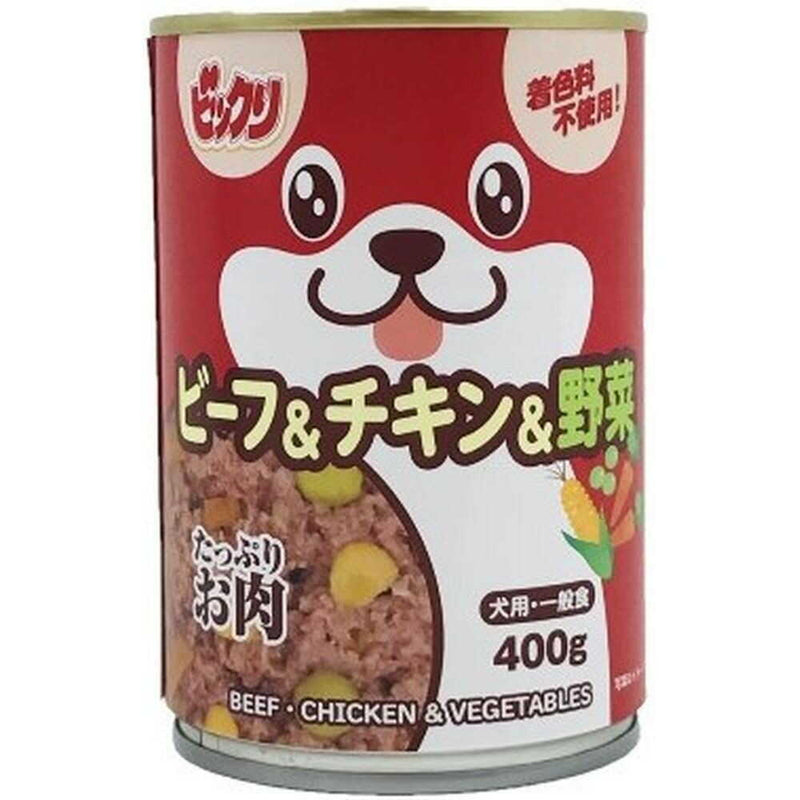 ペットライブラリー ビックリ 犬缶ビーフ＆チキン＆野菜 400g