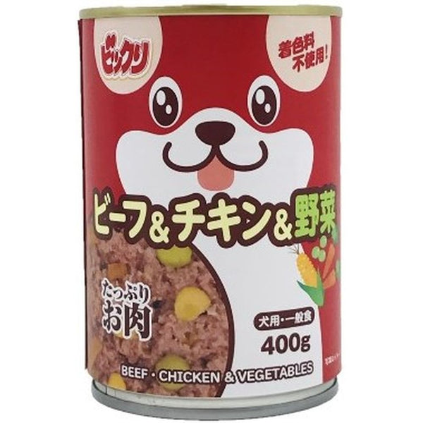 ペットライブラリー ビックリ 犬缶ビーフ＆チキン＆野菜 400g
