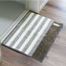 オカトー ふわもこバスマットボーダー 幅60×奥行45cm グレー