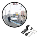 Amon 车库镜子圆形 1000R 6954 - 镜体 x 1 - 枢轴 x 1 - 安装支架 x 1 - L 形支架 x 1 - 法兰螺母 x 2 - 螺栓 x 1 - 自攻螺丝 x 4 - 扳手 x 1