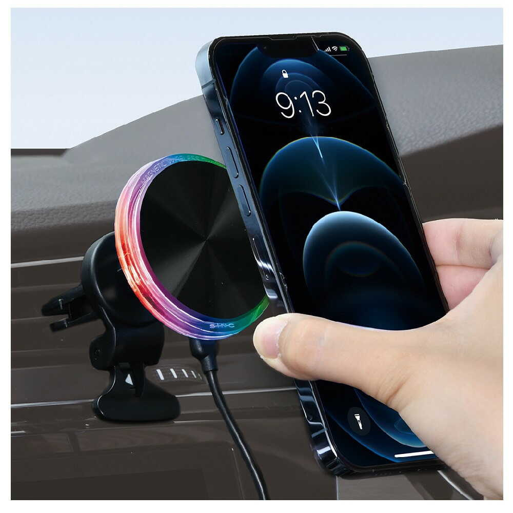 セイワ レインボーイルミマグネットワイヤレスホルダーA／C D636