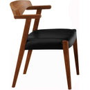 ダイニングチェア Moana セミアーム WAL/BK　メーカー直送　▼返品・キャンセル不可【他商品との同時購入不可】