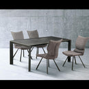 ダイニングチェア Poare  ダークグレー 2脚　メーカー直送▼返品・キャンセル不可【他商品との同時購入不可】