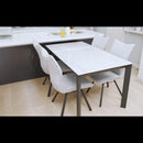 ダイニングチェア Poare 回転式 アイボリー 2脚　メーカー直送▼返品・キャンセル不可【他商品との同時購入不可】