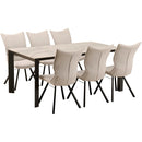 ダイニングチェア Poare 回転式 アイボリー 2脚　メーカー直送▼返品・キャンセル不可【他商品との同時購入不可】