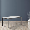 ダイニングテーブル Granada ホワイトクォーツ150　メーカー直送▼返品・キャンセル不可【他商品との同時購入不可】