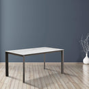 ダイニングテーブル Granada ホワイトクォーツ165　メーカー直送▼返品・キャンセル不可【他商品との同時購入不可】