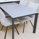 ダイニングテーブル Granada ホワイトクォーツ165　メーカー直送▼返品・キャンセル不可【他商品との同時購入不可】