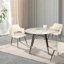 ダイニングチェア Olbia 回転式 ブラック 2脚セット　メーカー直送▼返品・キャンセル不可【他商品との同時購入不可】