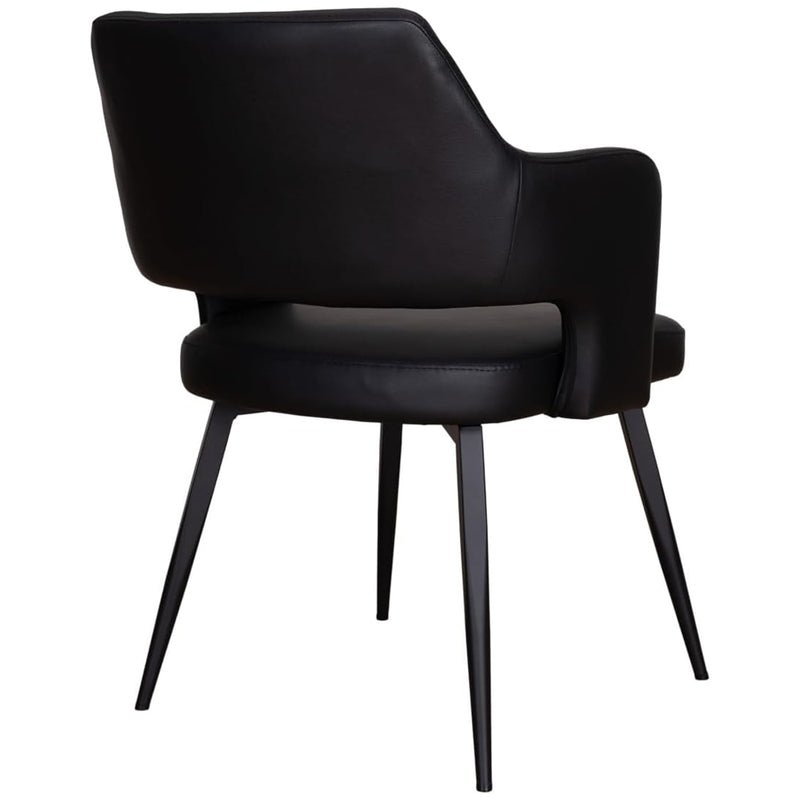 ダイニングチェア Olbia 固定式 ブラック 2脚セット　メーカー直送▼返品・キャンセル不可【他商品との同時購入不可】