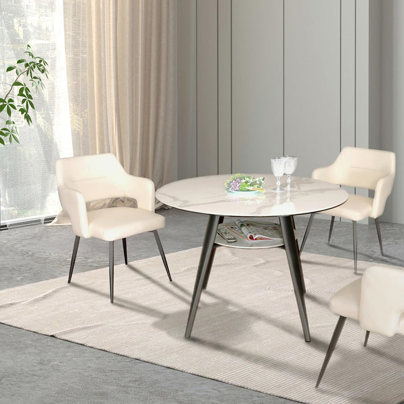 ダイニングチェア Olbia 固定式 ブラック 2脚セット　メーカー直送▼返品・キャンセル不可【他商品との同時購入不可】