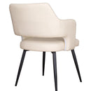 ダイニングチェア Olbia 固定式 ホワイト 2脚セット　メーカー直送▼返品・キャンセル不可【他商品との同時購入不可】