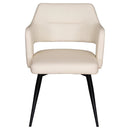 ダイニングチェア Olbia 固定式 ホワイト 2脚セット　メーカー直送▼返品・キャンセル不可【他商品との同時購入不可】