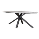 ダイニングテーブル Brescia ホワイトクォーツ165　メーカー直送▼返品・キャンセル不可【他商品との同時購入不可】