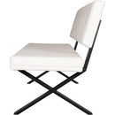 ダイニングベンチ Brescia PVC 背付 ホワイト　メーカー直送　▼返品・キャンセル不可【他商品との同時購入不可】