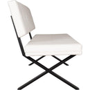 ダイニングベンチ Brescia PVC 背付 ホワイト　メーカー直送　▼返品・キャンセル不可【他商品との同時購入不可】