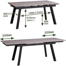 ダイニングテーブル 伸長 Grasty コーラルグレー メーカー直送▼返品・キャンセル不可【他商品との同時購入不可】