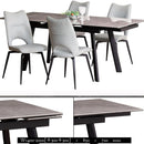 ダイニングテーブル 伸長 Grasty コーラルグレー メーカー直送▼返品・キャンセル不可【他商品との同時購入不可】