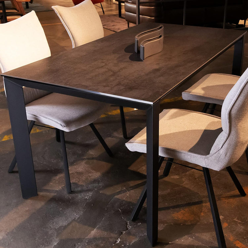 ダイニングテーブル Granada ストームグレー180　メーカー直送　▼返品・キャンセル不可【他商品との同時購入不可】