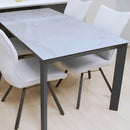 ダイニングテーブル Granada ホワイトクォーツ180　メーカー直送▼返品・キャンセル不可【他商品との同時購入不可】