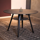 サークルテーブル Olbia ストームグレー 100　メーカー直送▼返品・キャンセル不可【他商品との同時購入不可】