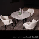 サークルテーブル Olbia ストームグレー 100　メーカー直送▼返品・キャンセル不可【他商品との同時購入不可】