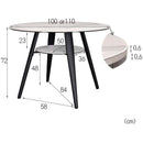 サークルテーブル Olbia ストームグレー 110　メーカー直送　▼返品・キャンセル不可【他商品との同時購入不可】