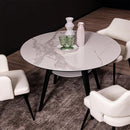 サークルテーブル Olbia ホワイトクォーツ 110　メーカー直送▼返品・キャンセル不可【他商品との同時購入不可】