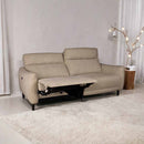 モーションソファー Makarov 3P GY W195 メーカー直送▼返品・キャンセル不可【他商品との同時購入不可】