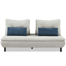 ソファ Isra 3P＋背x2 GY、GY/BL 設置付 メーカー直送▼返品・キャンセル不可【他商品との同時購入不可】