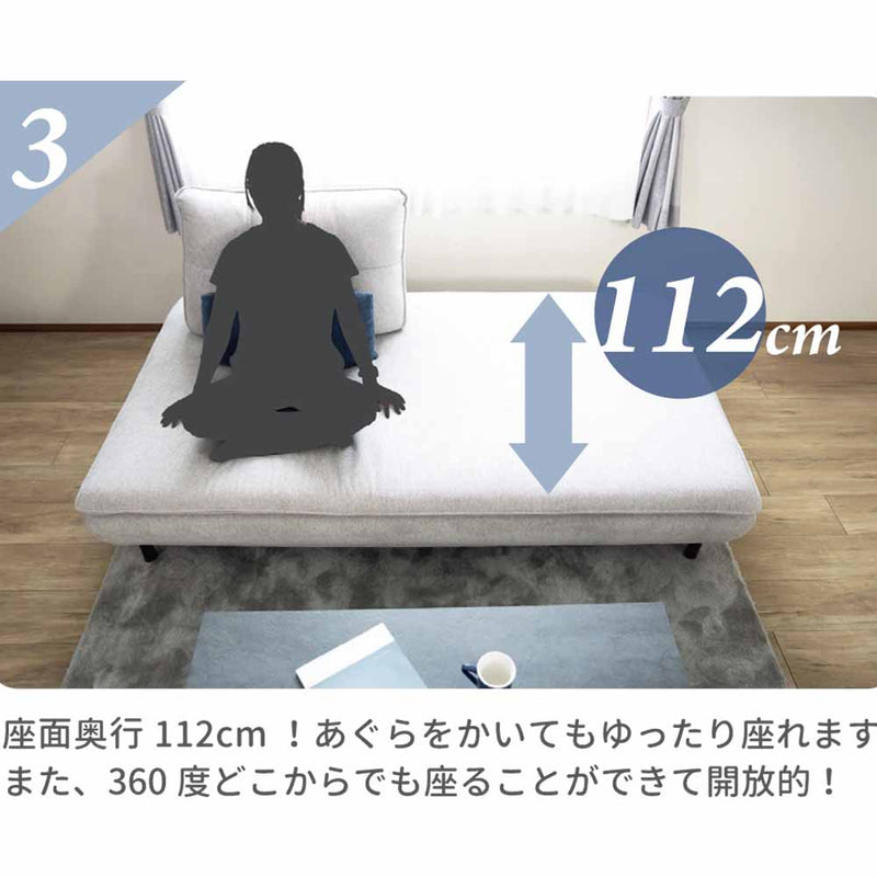 ソファー Isra 2P＋背x2 GY、GY/BL 設置 メーカー直送▼返品・キャンセル不可【他商品との同時購入不可】