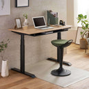 スツール グレー ファブリック 座面スイング 座面昇降 メーカー直送 ▼返品・キャンセル不可【他商品との同時購入不可】