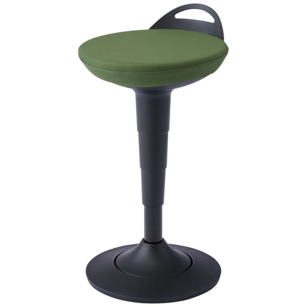 スツール ダークグリーン ファブリック 座面スイング 座面昇降 メーカー直送 ▼返品・キャンセル不可【他商品との同時購入不可】