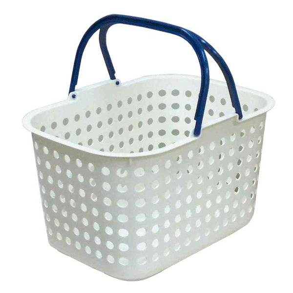 平和工業 ドットバスケット浅型 ホワイト