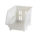 平和工業 積み重ねバスケットスリム ホワイト