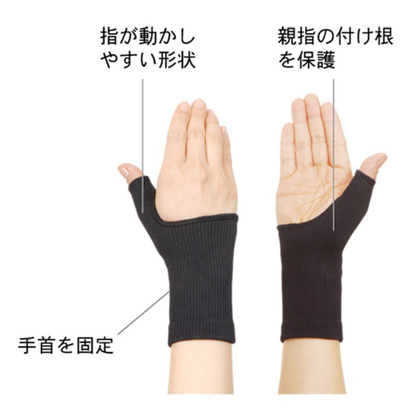 山田式 ブラック手首らくらくサポーター M