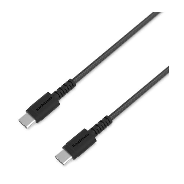 カシムラ USB充電&同期C-Cケーブル2m STRONG BK AJ664