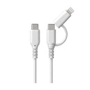 カシムラ LN変換コネクタ付 C-Cケーブル 1.2m WH AJ676