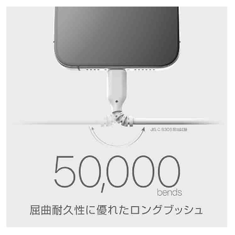 カシムラ LN変換コネクタ付 C-Cケーブル 1.2m WH AJ676