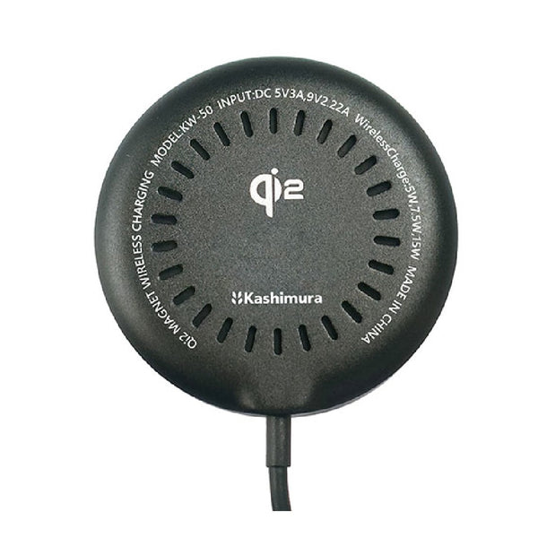 カシムラ Qi2マグネットワイヤレス充電器 15W 1m BK KW50