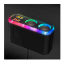 樫村 2个独立插座 2USB4.8A 带彩虹灯 KX236