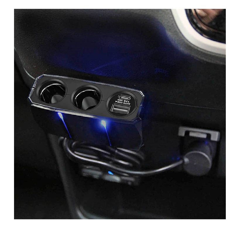 カシムラ 2連セパレートソケットPD30W／リバーシブルUSB自動判定 KX247