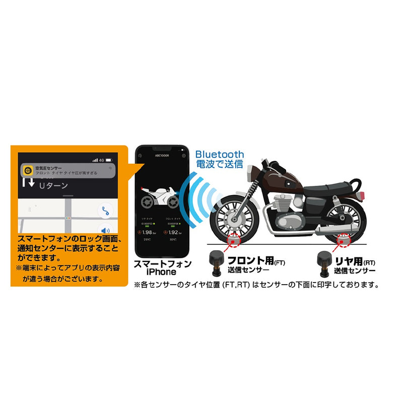 カシムラ バイク用空気圧モニター KD259