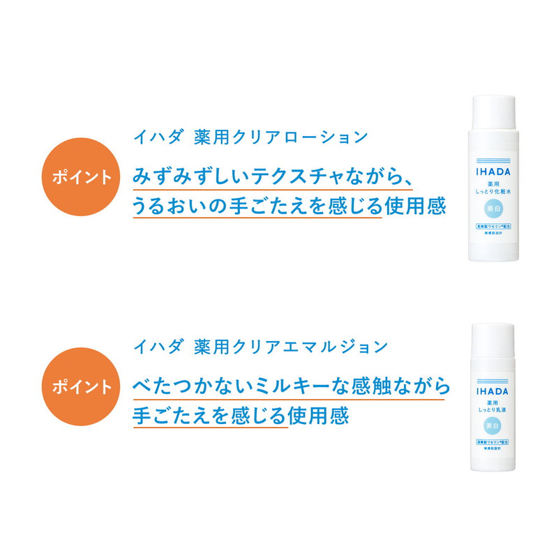 【医薬部外品】資生堂 イハダ 薬用クリアスキンケアセット ローション25ml、エマルジョン15ml