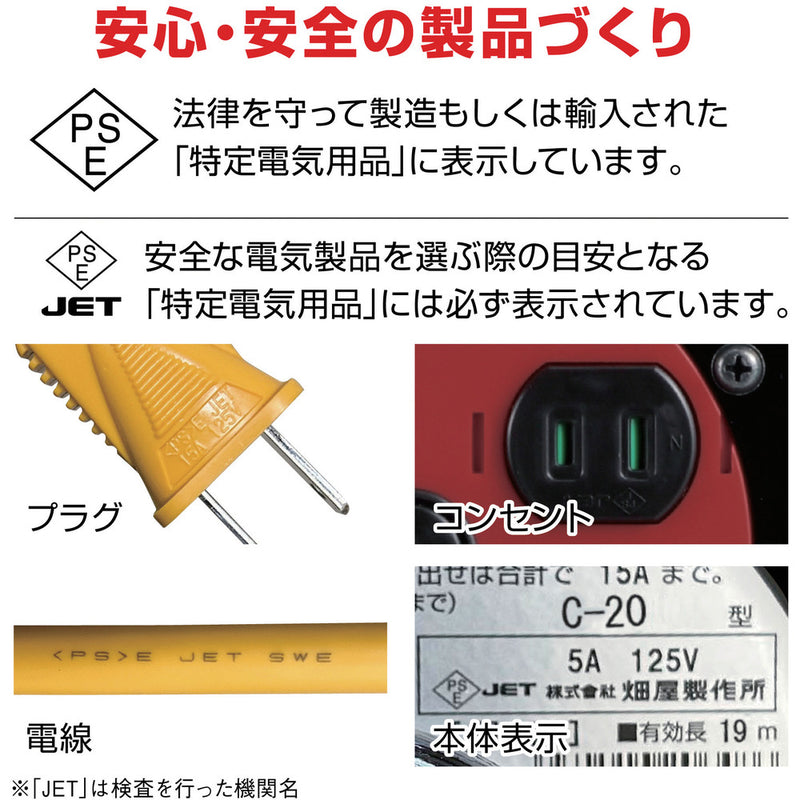 ハタヤ シンサンデーリール 単相100V型 20m メーカー直送 ▼返品・キャンセル不可【他商品との同時購入不可】