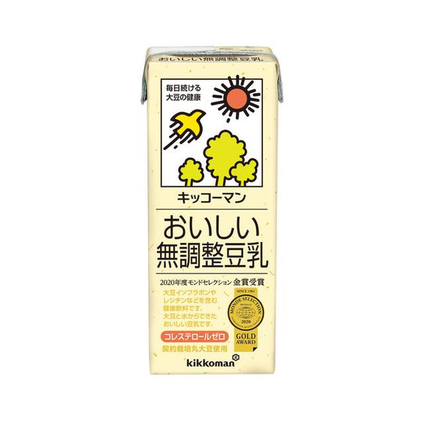 Kikkoman delicious unadjusted soymilk 200ml