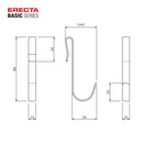 エレクター ベーシックシリーズ フック クローム （4個入） BFC