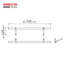 エレクター ベーシックシリーズ ハンガーパイプ＆ブラケット 750mm用 BHF720