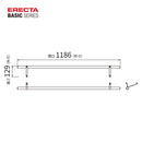 エレクター ベーシックシリーズ ハンガーパイプ＆ブラケット 1200mm用 BHF1180